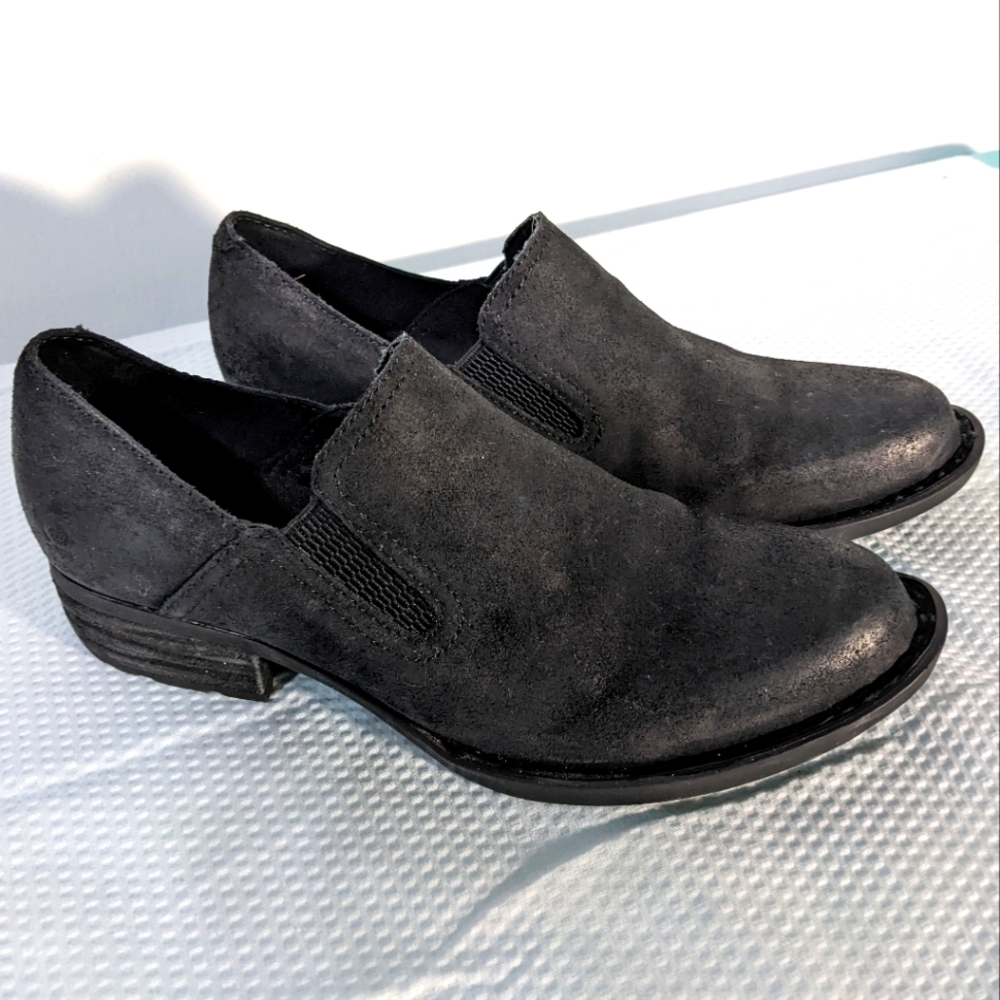 🖤 BORN Black Suede Leather Ankle Boot Size 7.5 NWOT